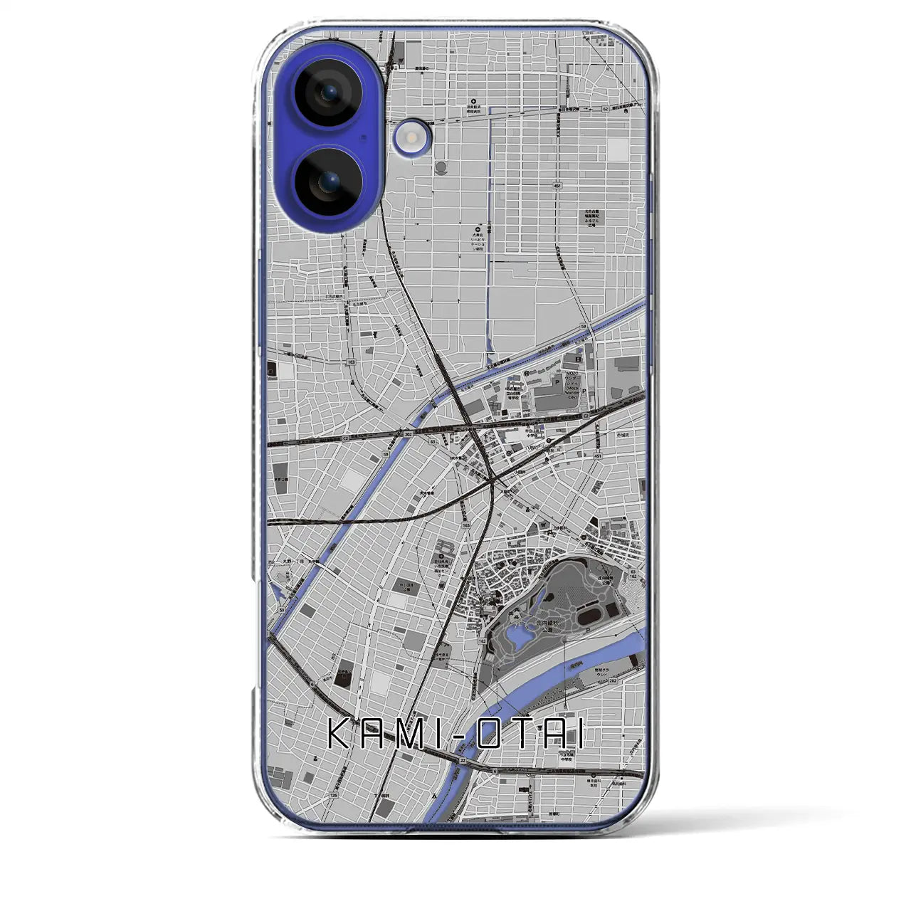 【上小田井(愛知県)】地図柄iPhoneケース(クリアタイプ)