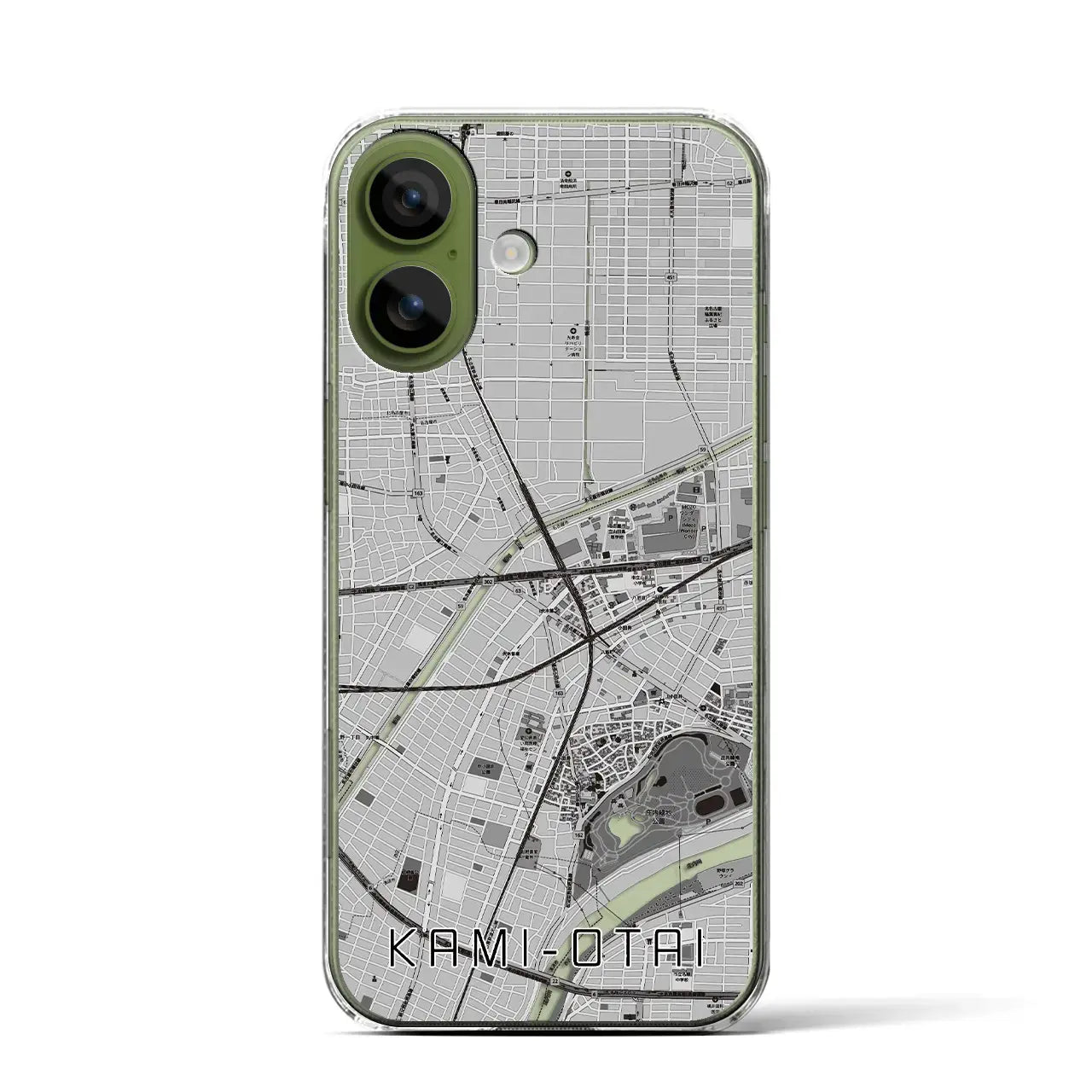 【上小田井(愛知県)】地図柄iPhoneケース(クリアタイプ)モノトーン・iPhone 17 Pro Max 用