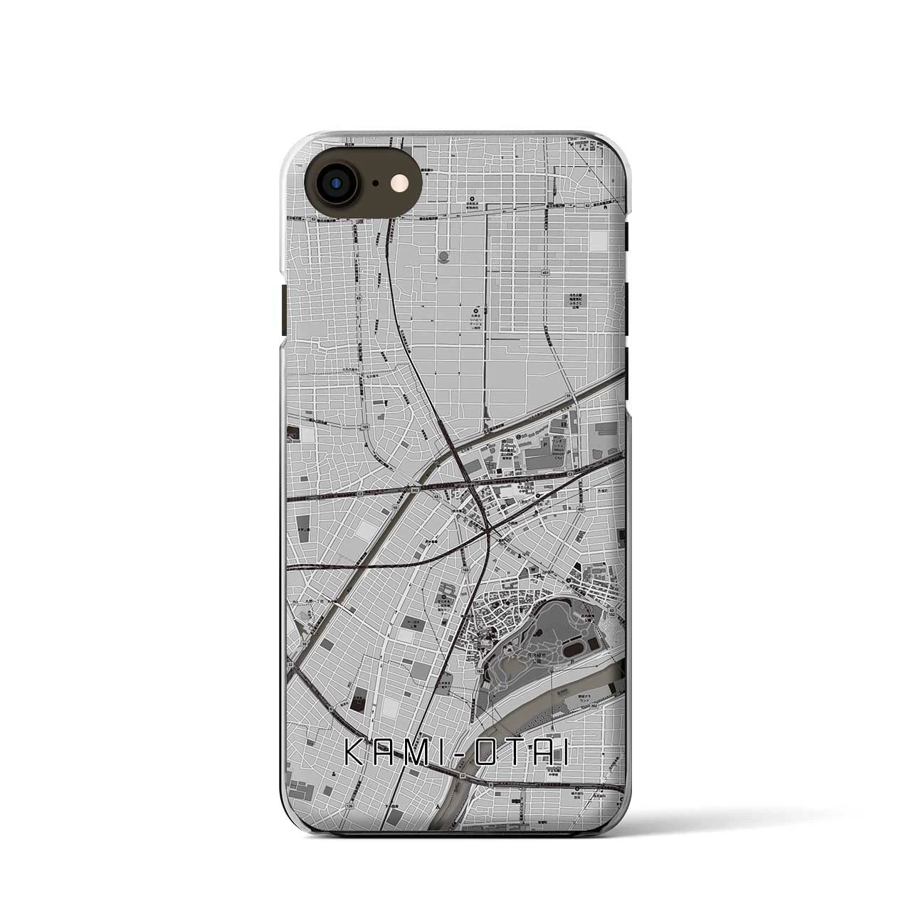 【上小田井(愛知県)】地図柄iPhoneケース(クリアタイプ)