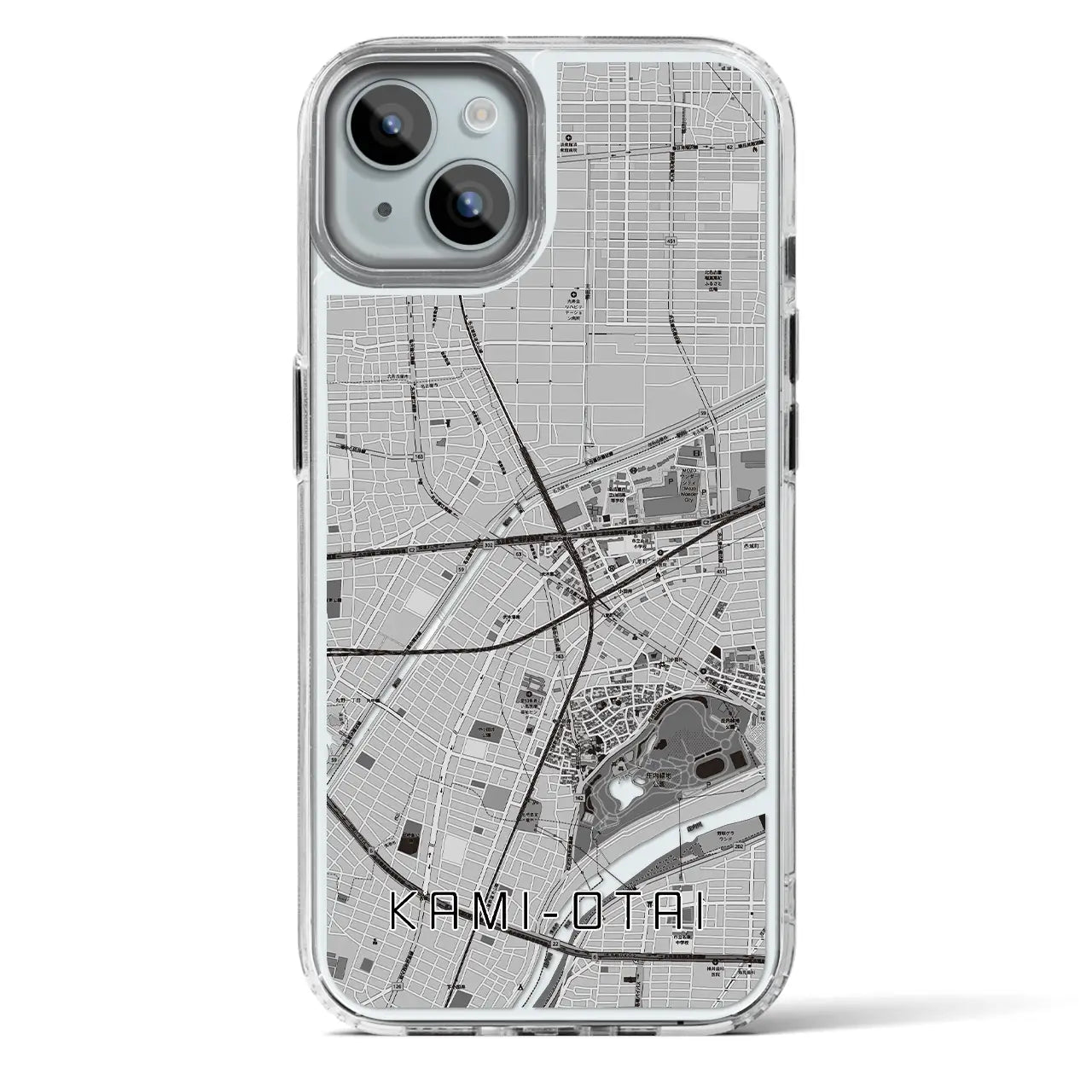 【上小田井(愛知県)】地図柄iPhoneケース(MagSafeタイプ)
