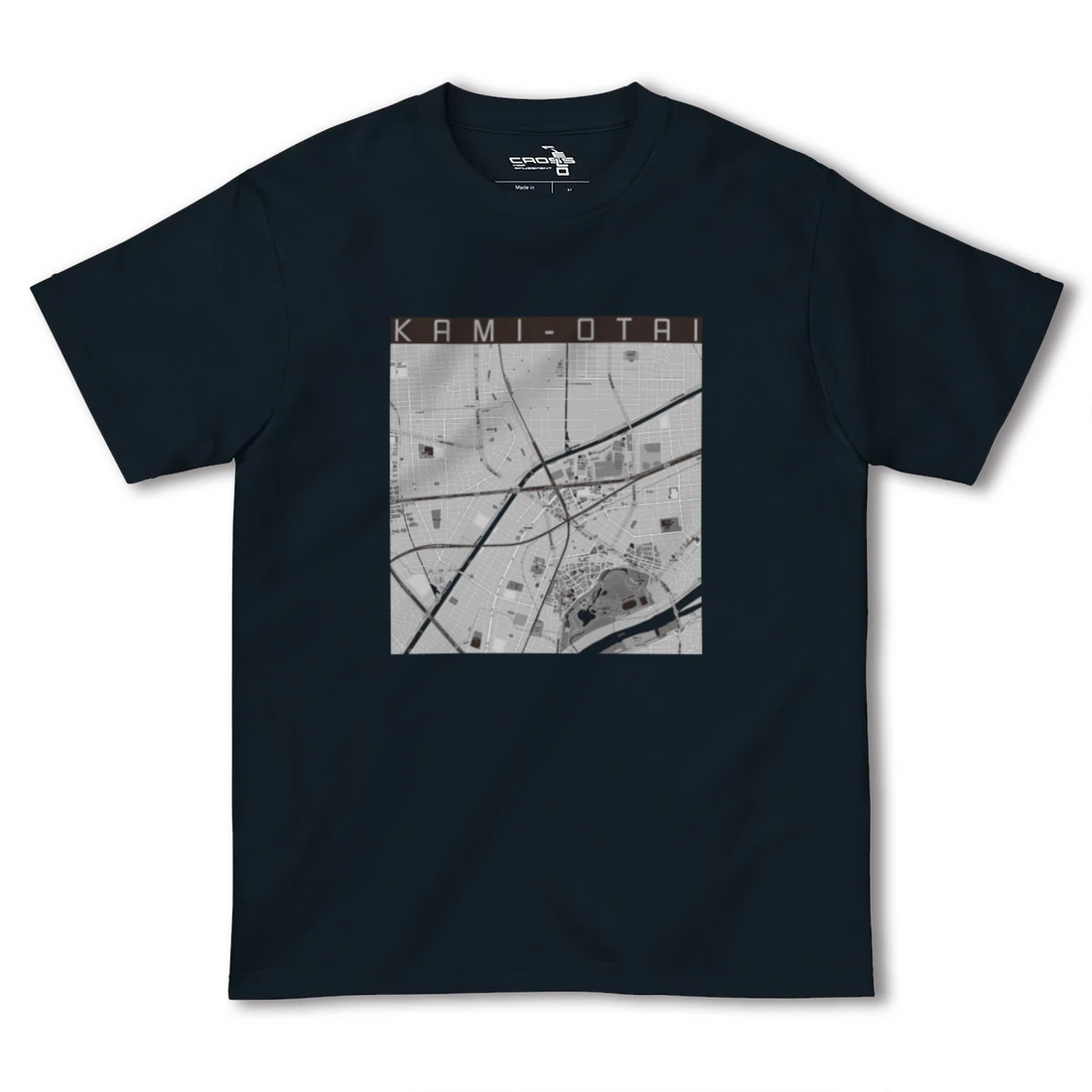 【上小田井(愛知県)】地図柄ヘビーウェイトTシャツ