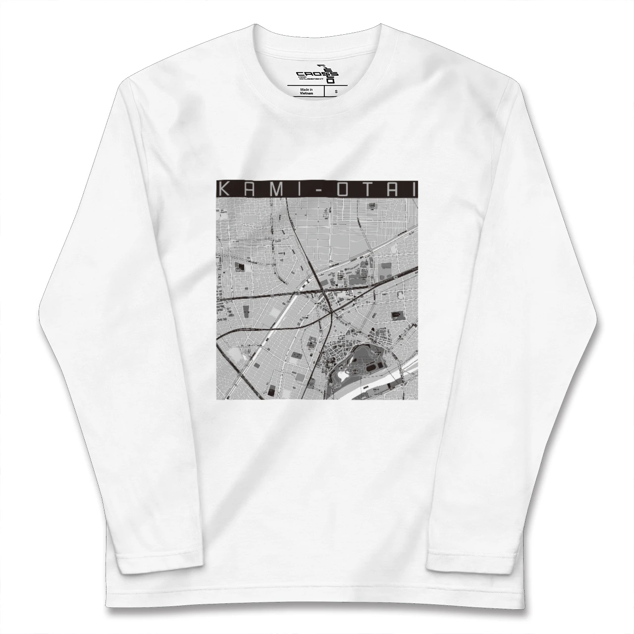 【上小田井(愛知県)】地図柄ロングスリーブTシャツ