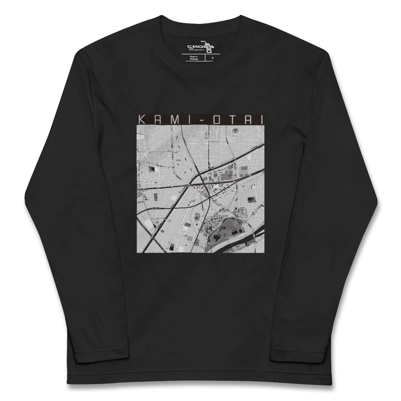 【上小田井(愛知県)】地図柄ロングスリーブTシャツ