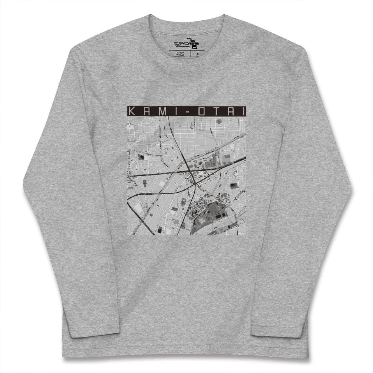 【上小田井(愛知県)】地図柄ロングスリーブTシャツ