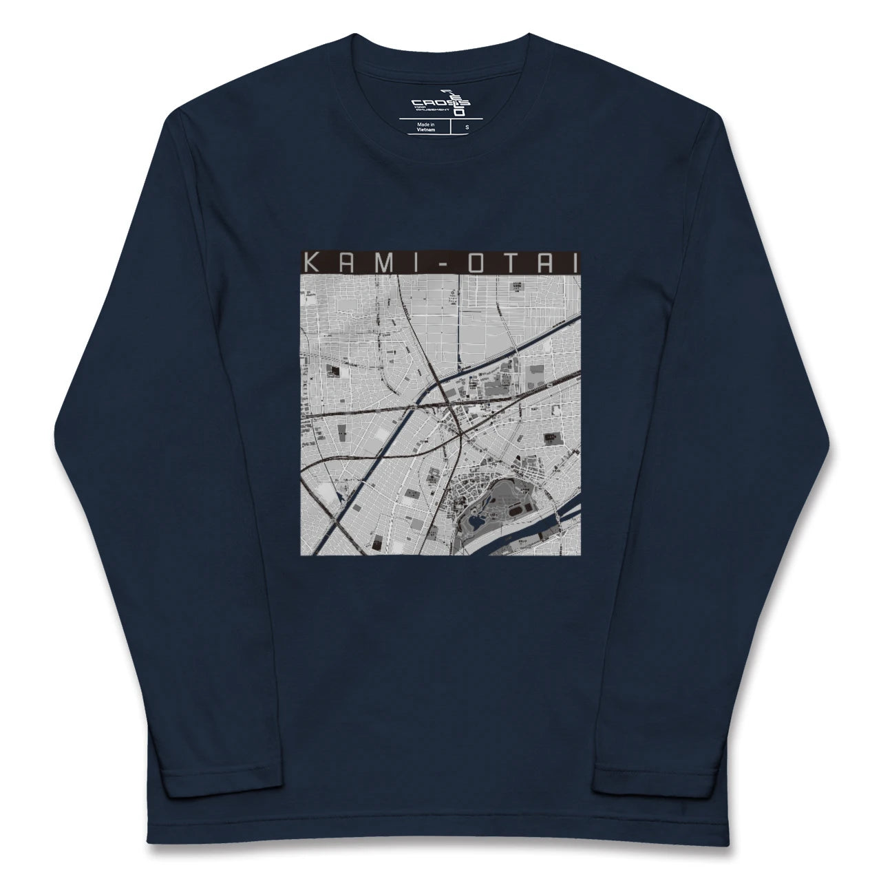 【上小田井(愛知県)】地図柄ロングスリーブTシャツ