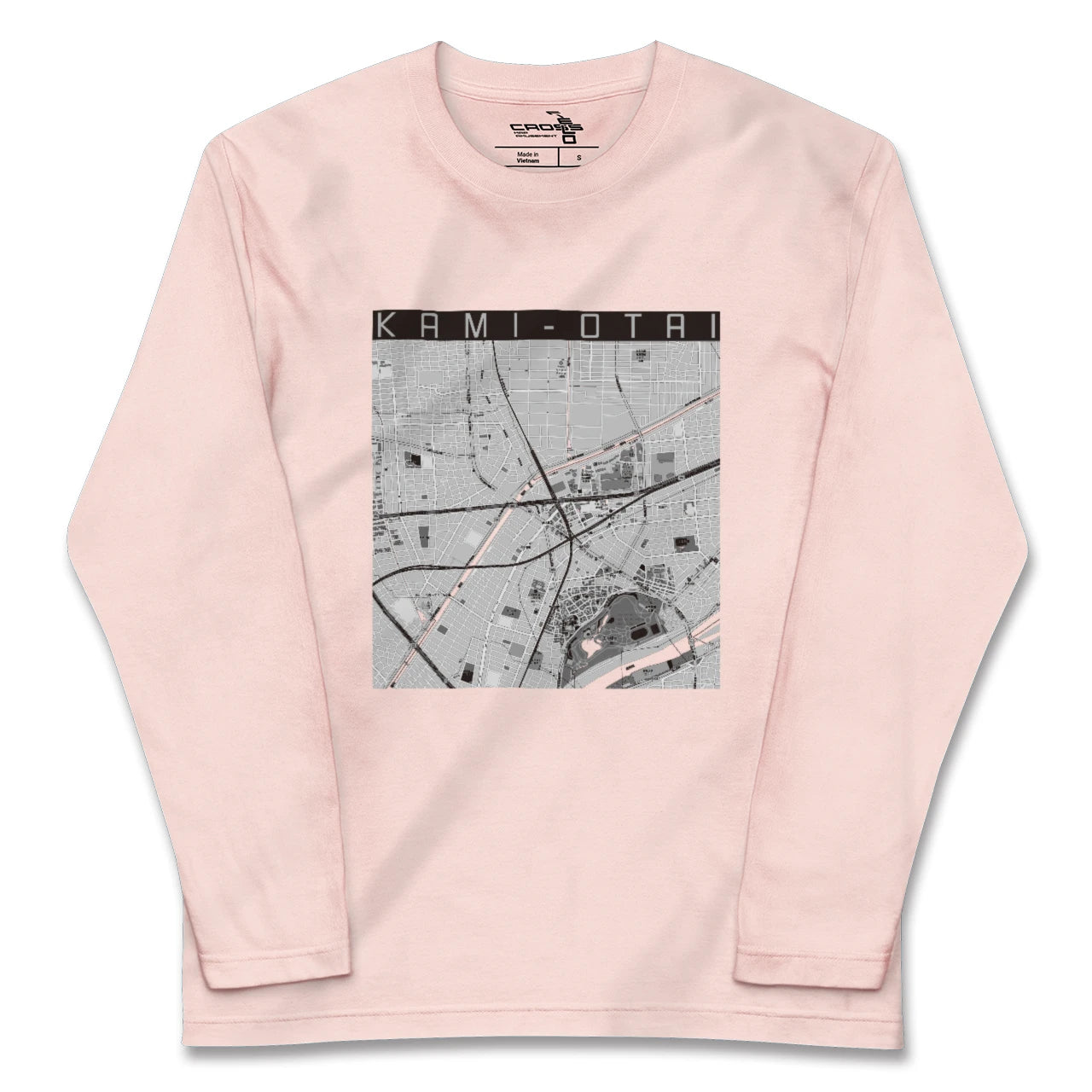 【上小田井(愛知県)】地図柄ロングスリーブTシャツ