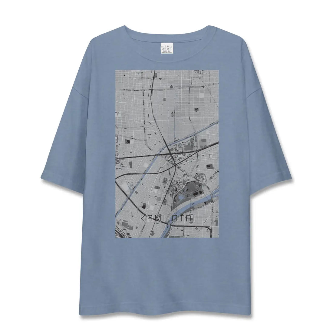 【上小田井(愛知県)】地図柄ビッグシルエットTシャツ
