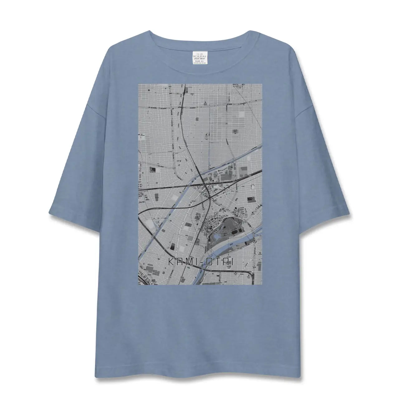 【上小田井(愛知県)】地図柄ビッグシルエットTシャツ