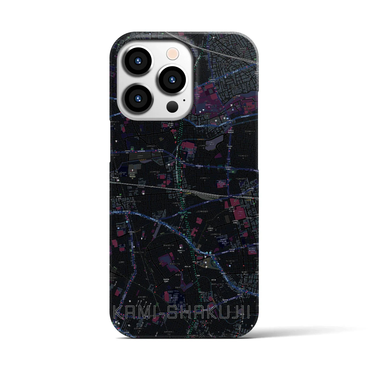 【上石神井(東京都)】地図柄iPhoneケース(バックカバータイプ)