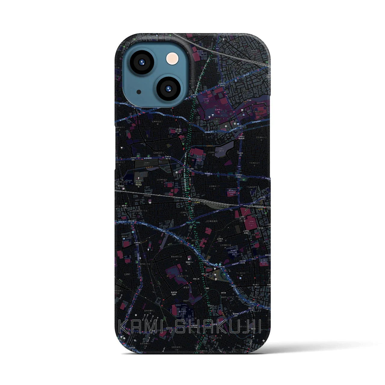 【上石神井(東京都)】地図柄iPhoneケース(バックカバータイプ)