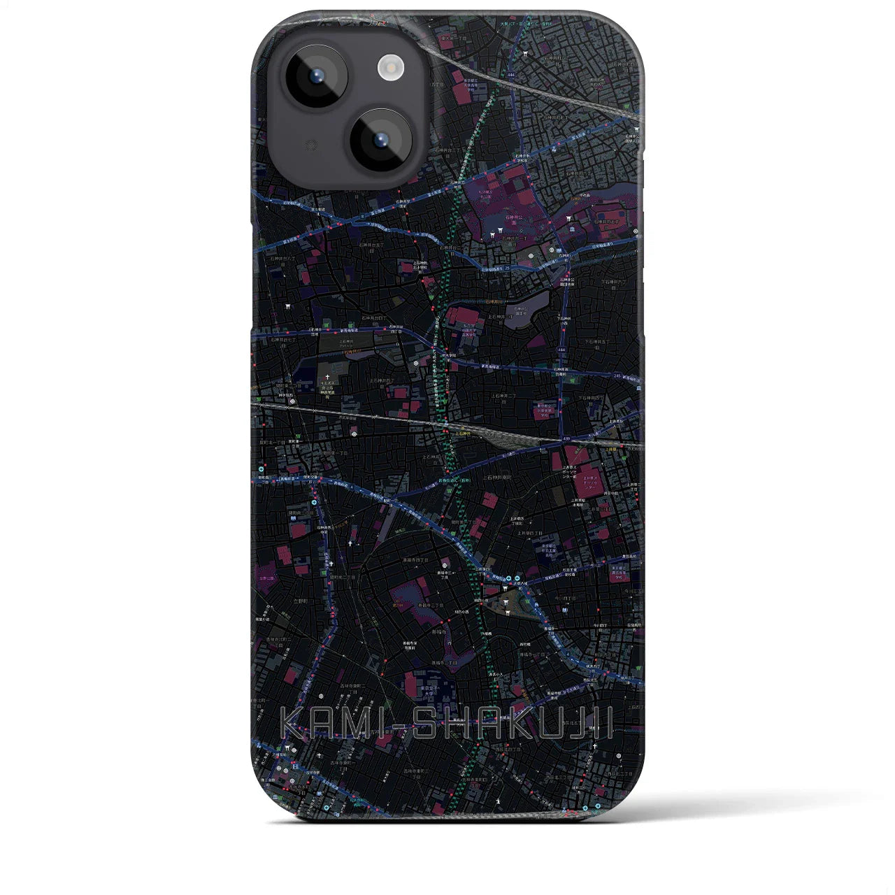 【上石神井(東京都)】地図柄iPhoneケース(バックカバータイプ)