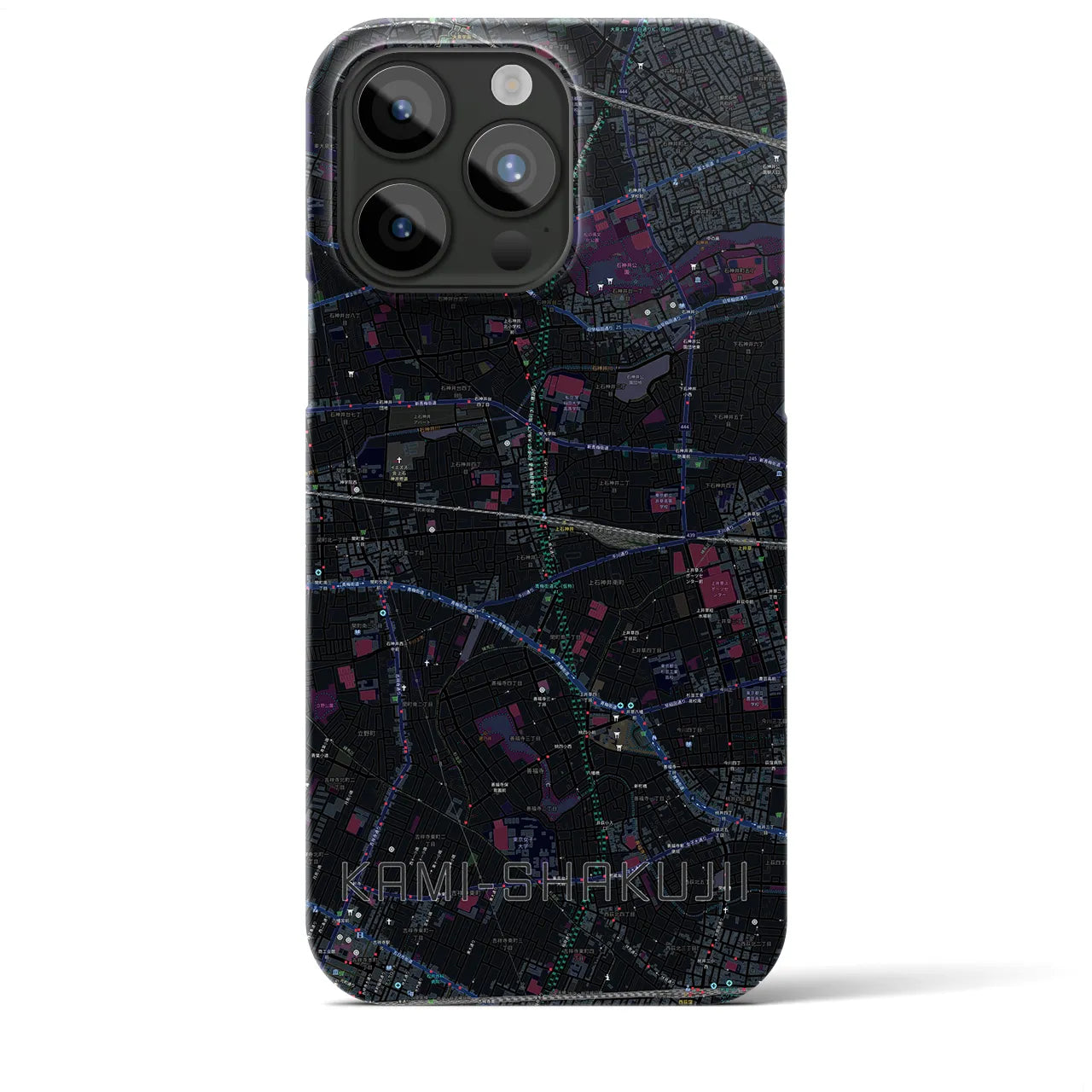 【上石神井(東京都)】地図柄iPhoneケース(バックカバータイプ)