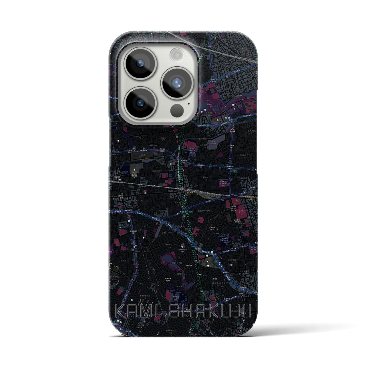 【上石神井(東京都)】地図柄iPhoneケース(バックカバータイプ)