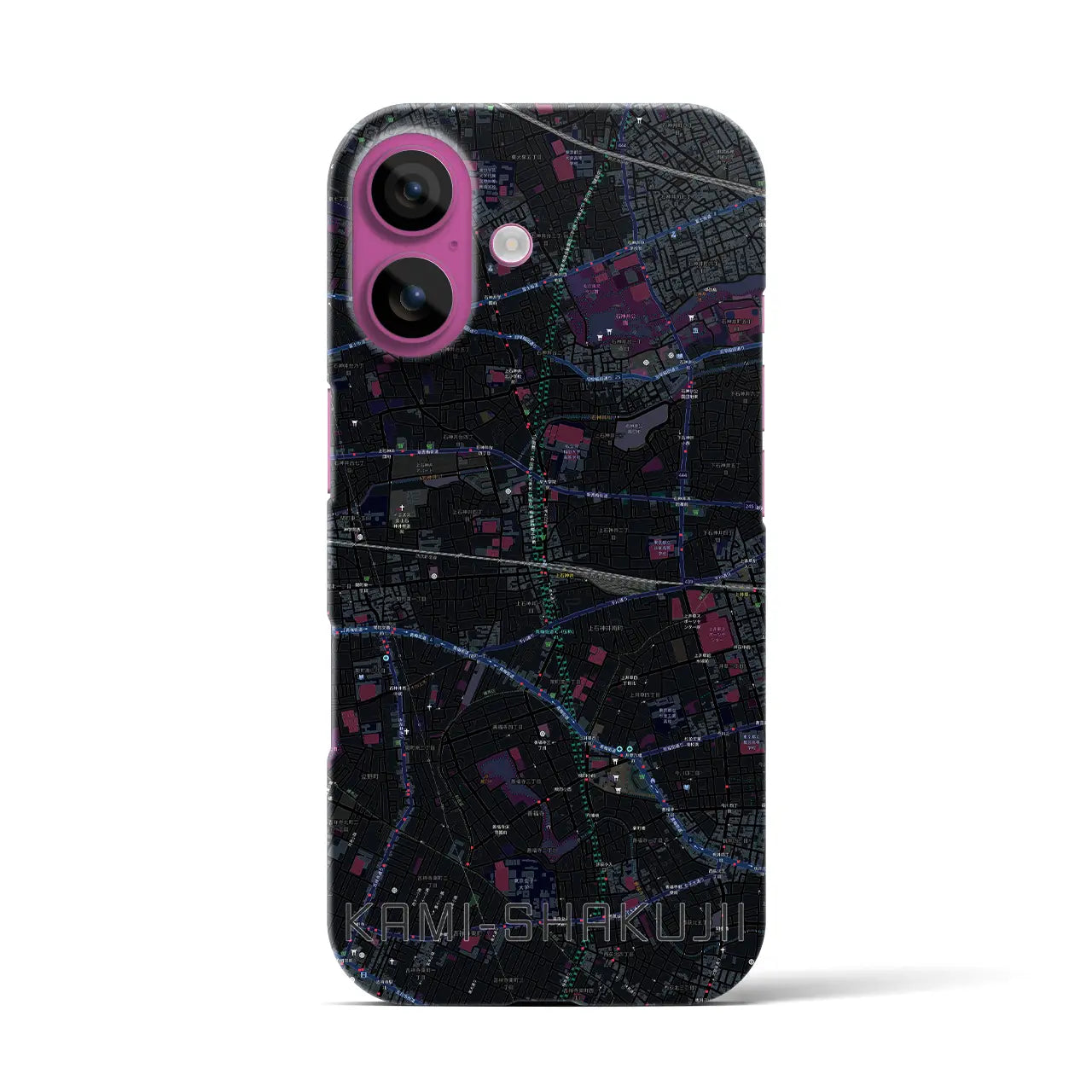 【上石神井(東京都)】地図柄iPhoneケース(バックカバータイプ)
