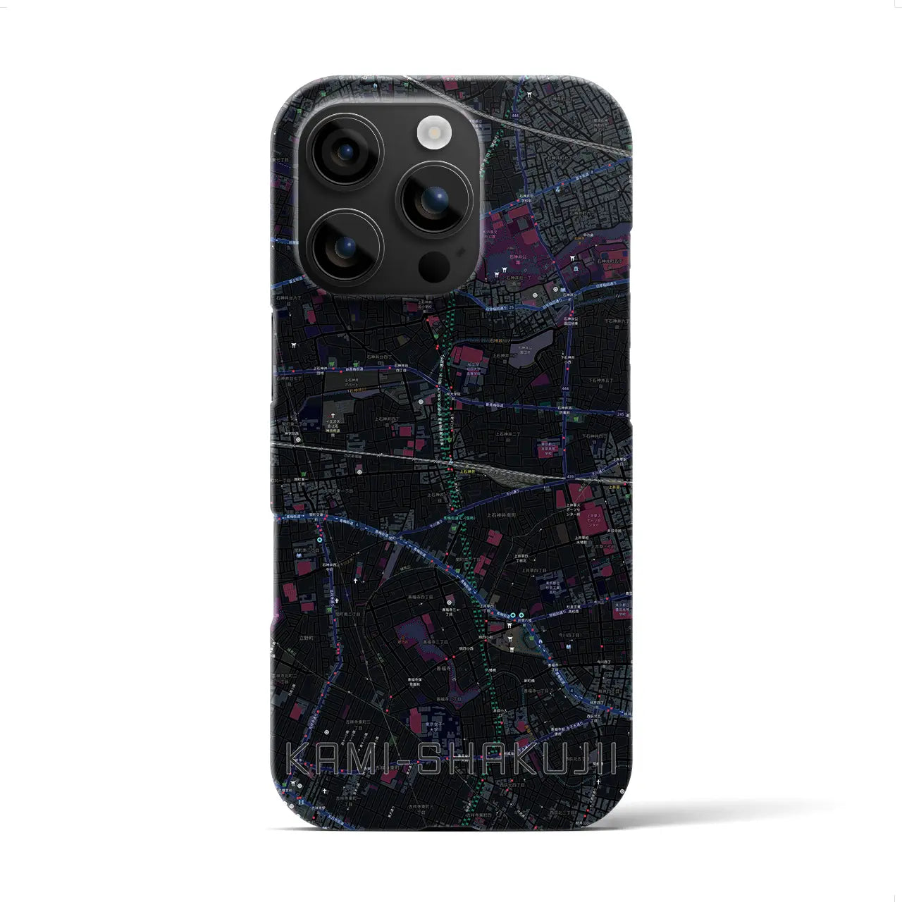 【上石神井(東京都)】地図柄iPhoneケース(バックカバータイプ)