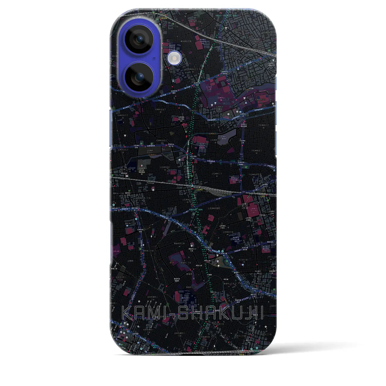 【上石神井(東京都)】地図柄iPhoneケース(バックカバータイプ)