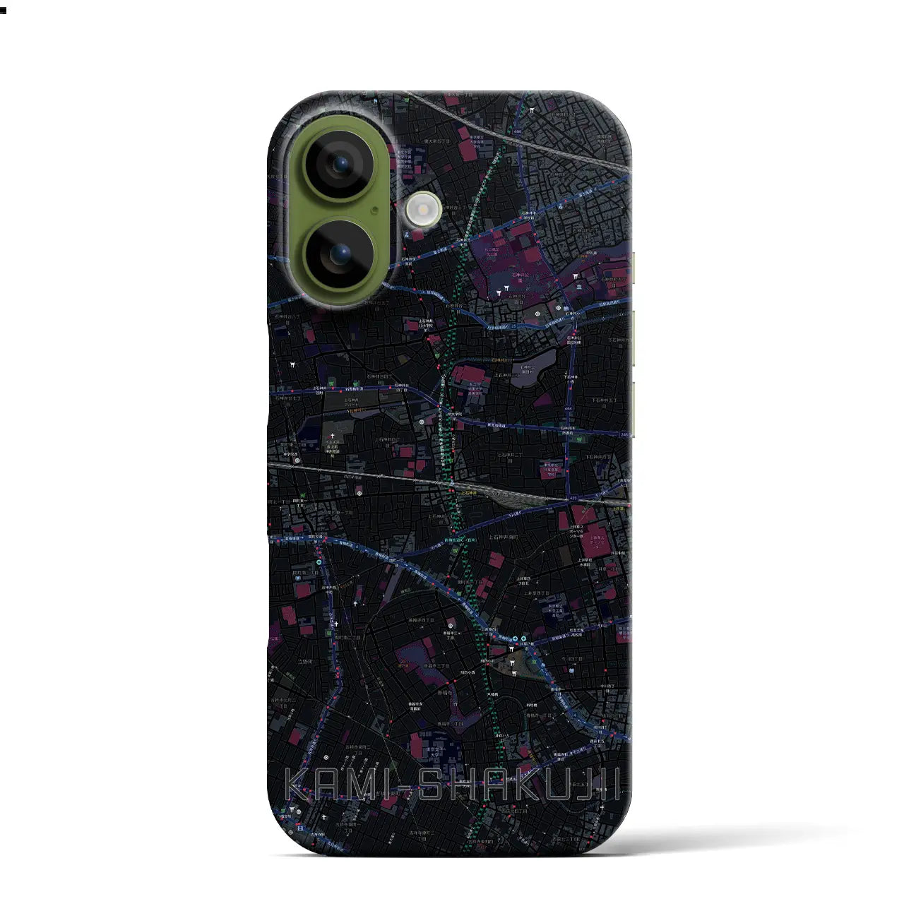 【上石神井(東京都)】地図柄iPhoneケース(バックカバータイプ)