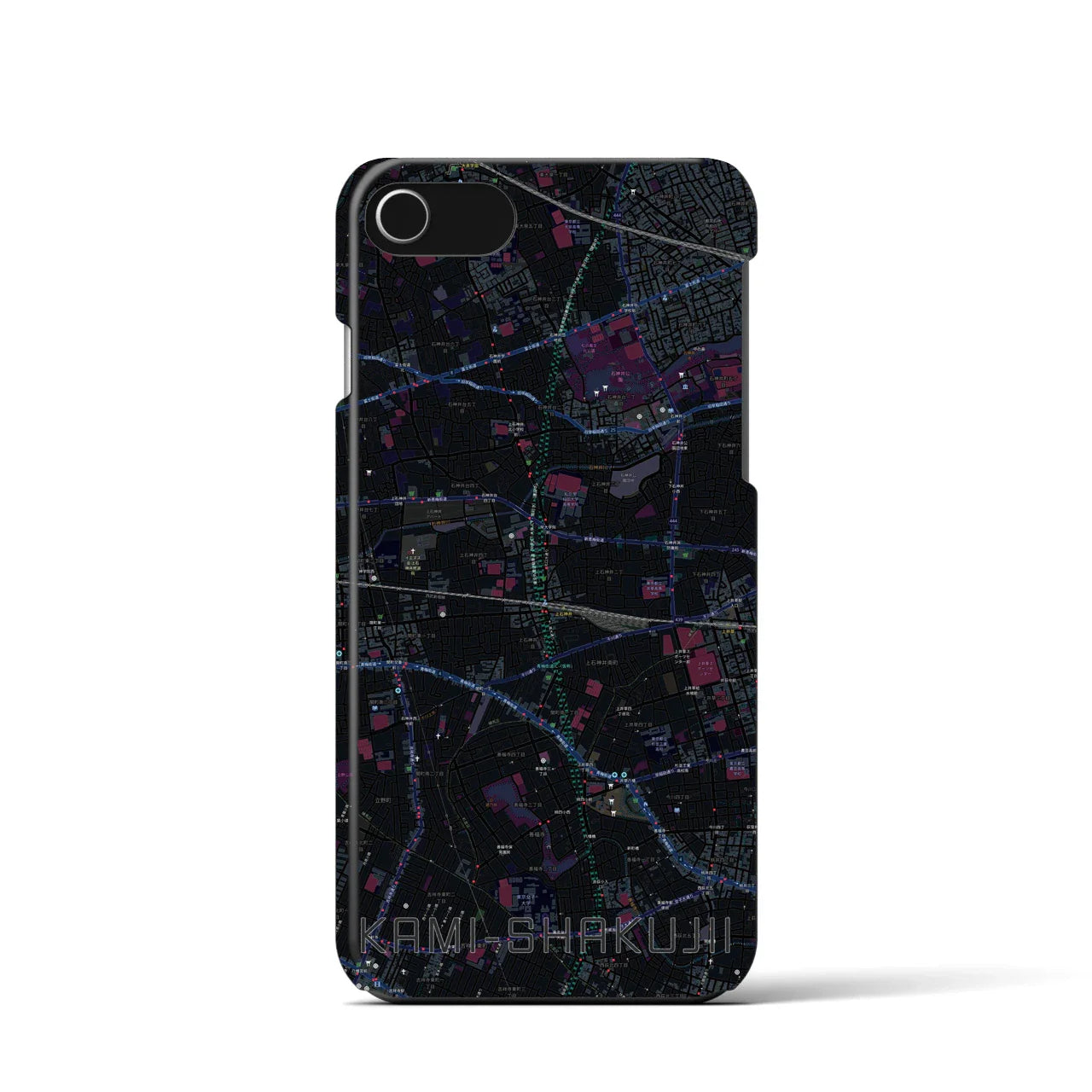 【上石神井(東京都)】地図柄iPhoneケース(バックカバータイプ)