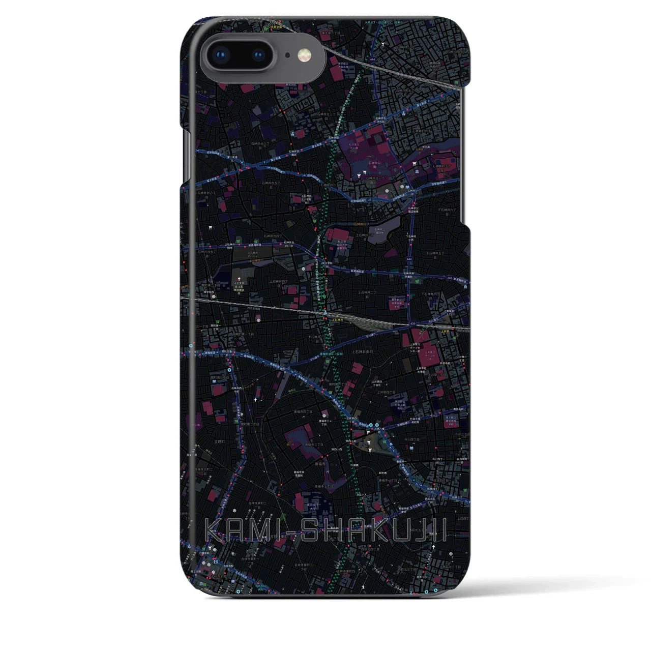 【上石神井(東京都)】地図柄iPhoneケース(バックカバータイプ)