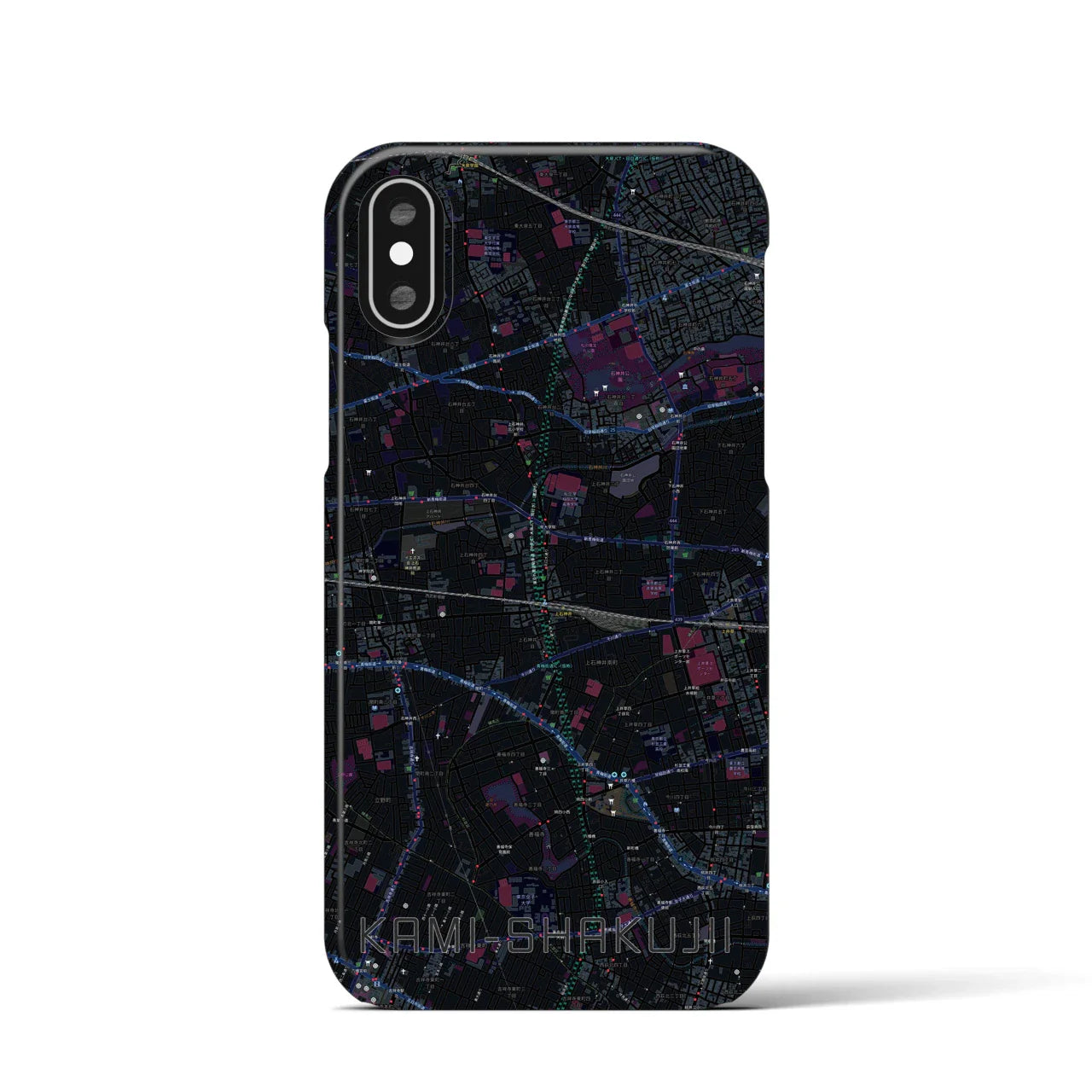 【上石神井(東京都)】地図柄iPhoneケース(バックカバータイプ)