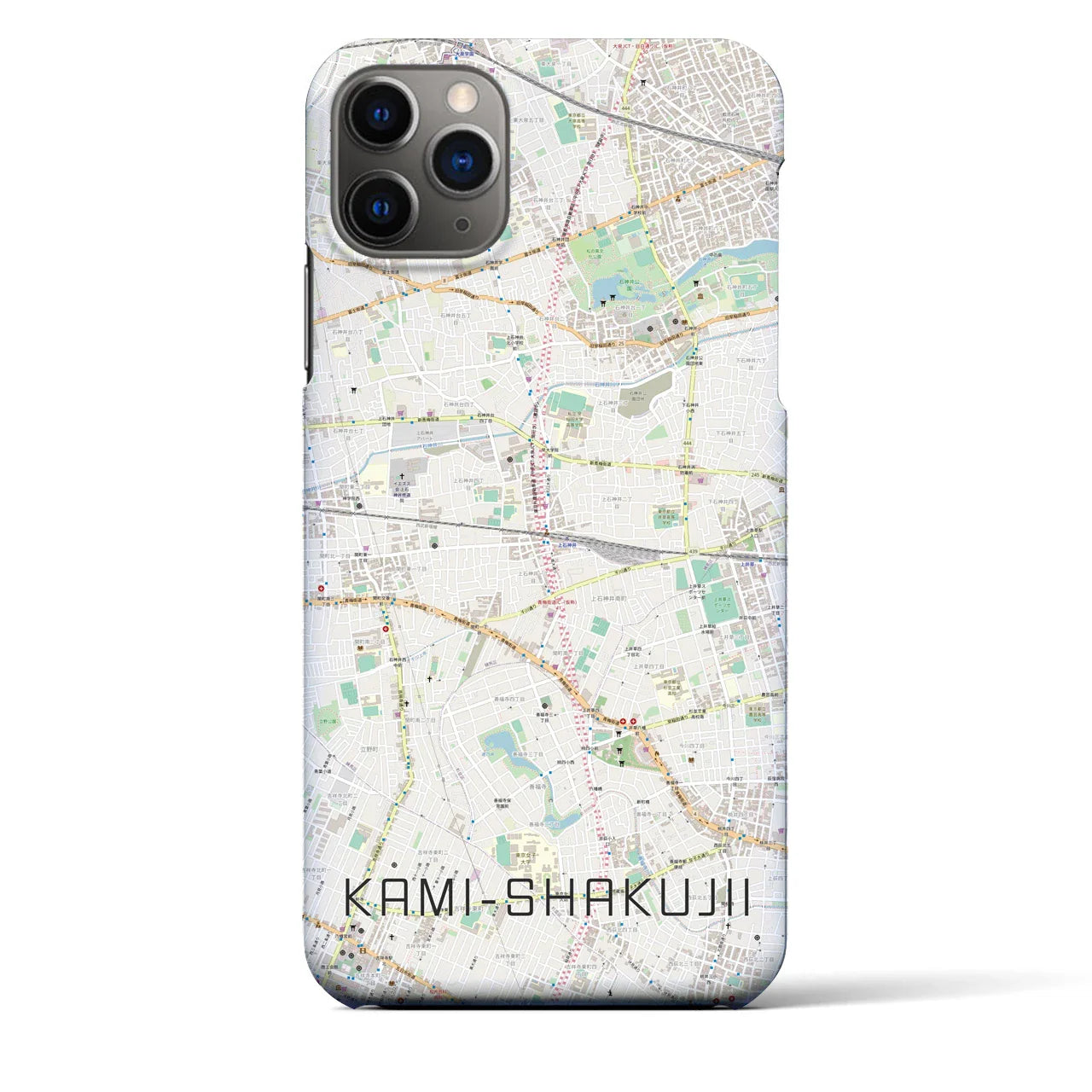 【上石神井(東京都)】地図柄iPhoneケース(バックカバータイプ)