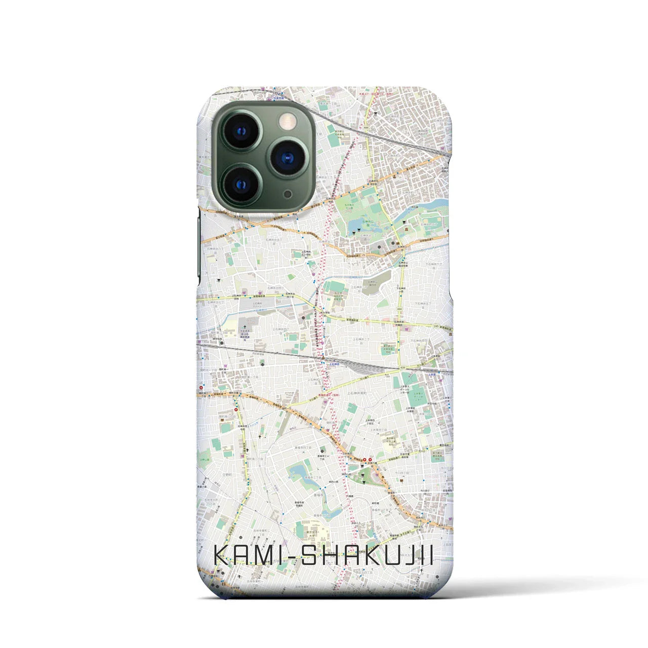 【上石神井(東京都)】地図柄iPhoneケース(バックカバータイプ)