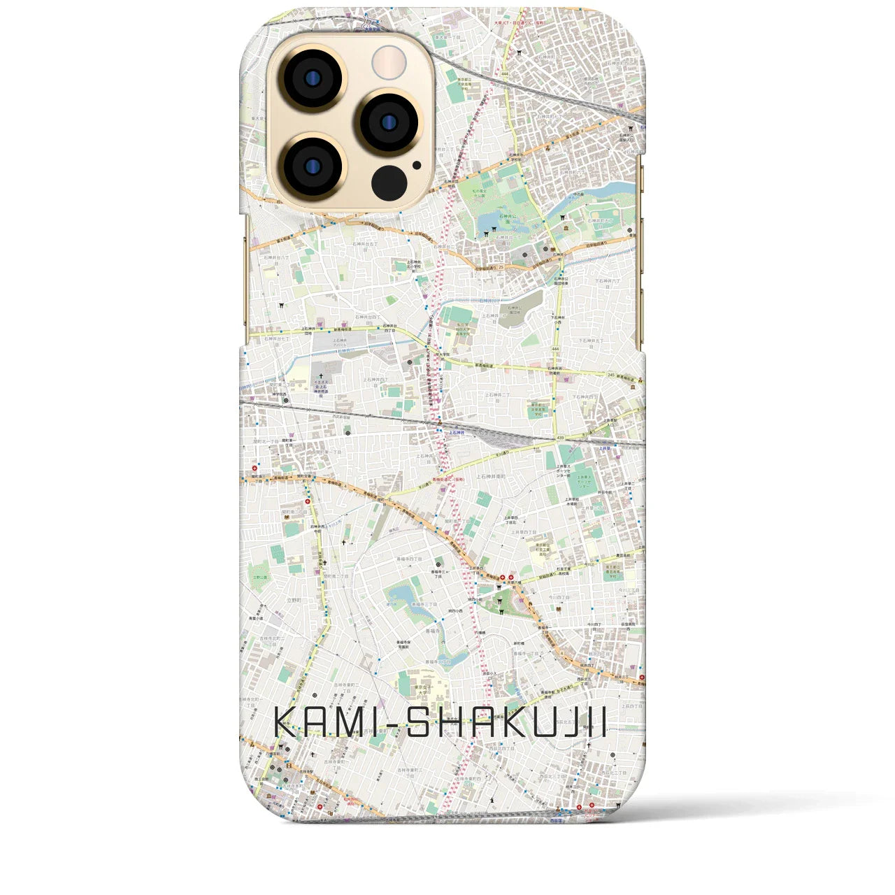【上石神井(東京都)】地図柄iPhoneケース(バックカバータイプ)