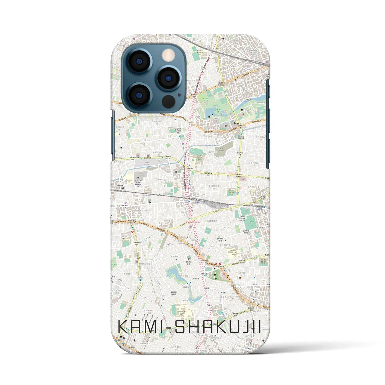 【上石神井(東京都)】地図柄iPhoneケース(バックカバータイプ)