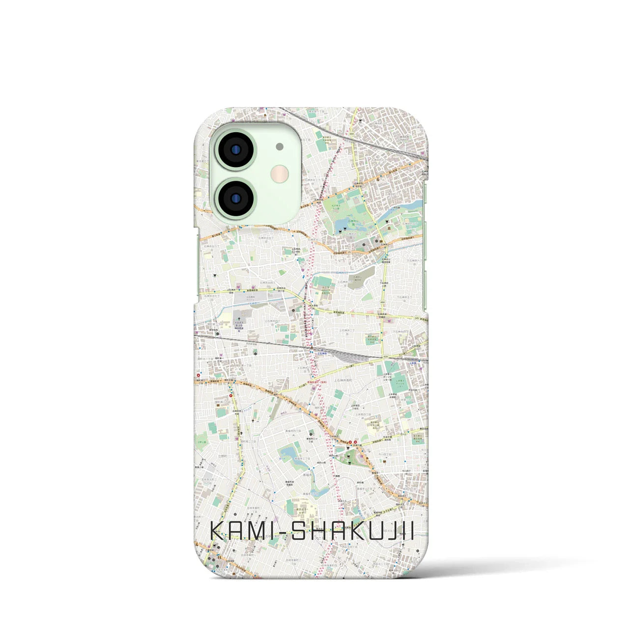 【上石神井(東京都)】地図柄iPhoneケース(バックカバータイプ)