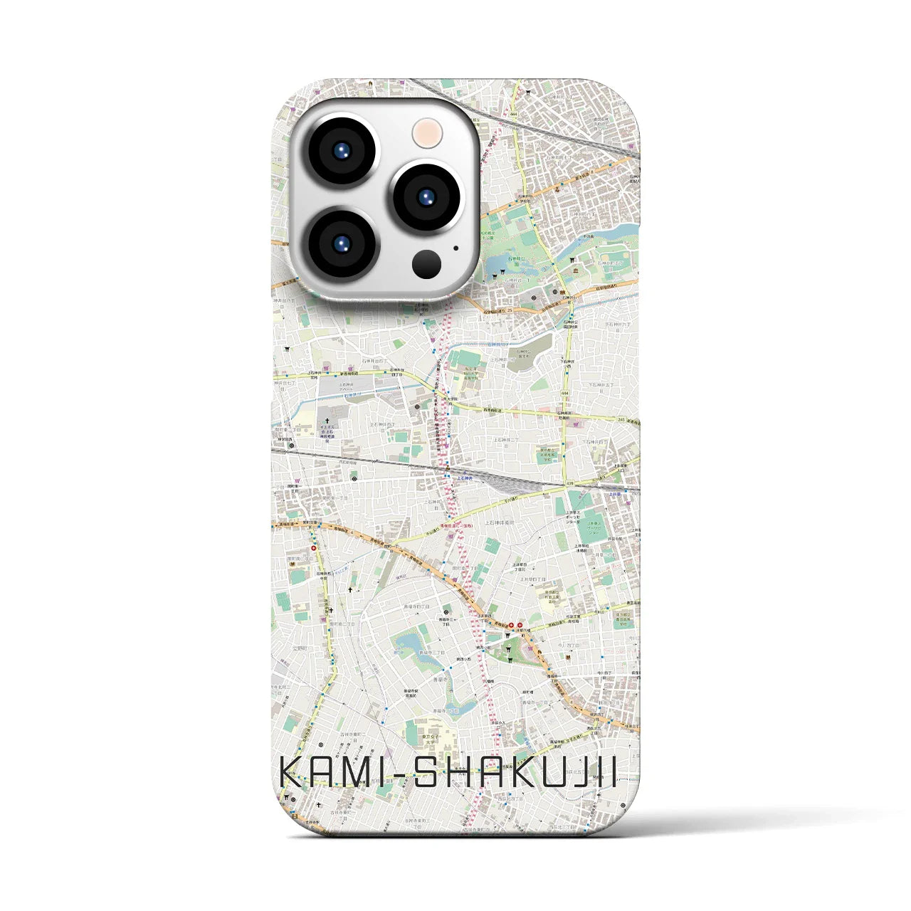 【上石神井(東京都)】地図柄iPhoneケース(バックカバータイプ)