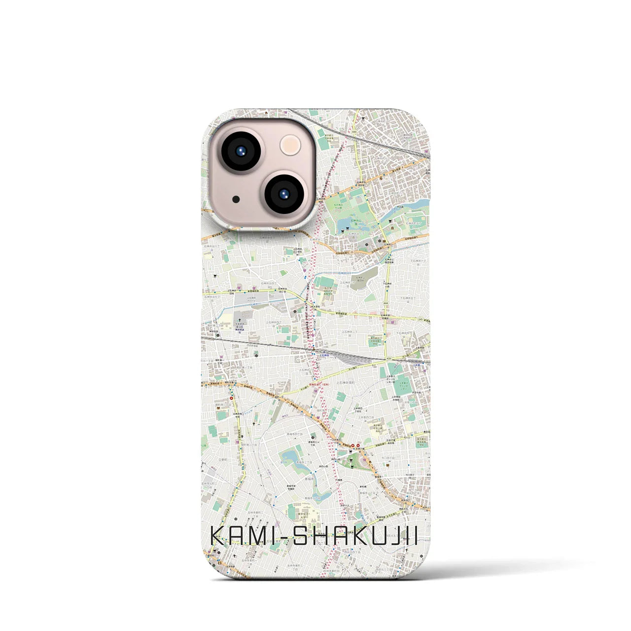 【上石神井(東京都)】地図柄iPhoneケース(バックカバータイプ)