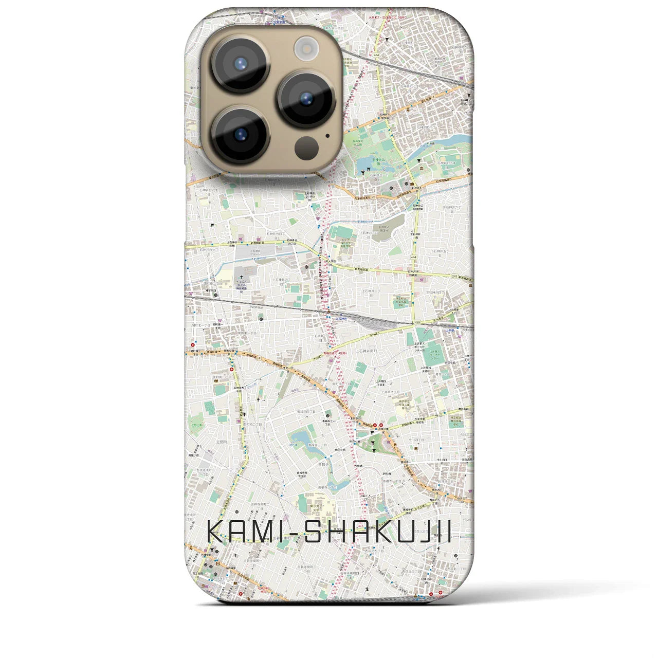 【上石神井(東京都)】地図柄iPhoneケース(バックカバータイプ)