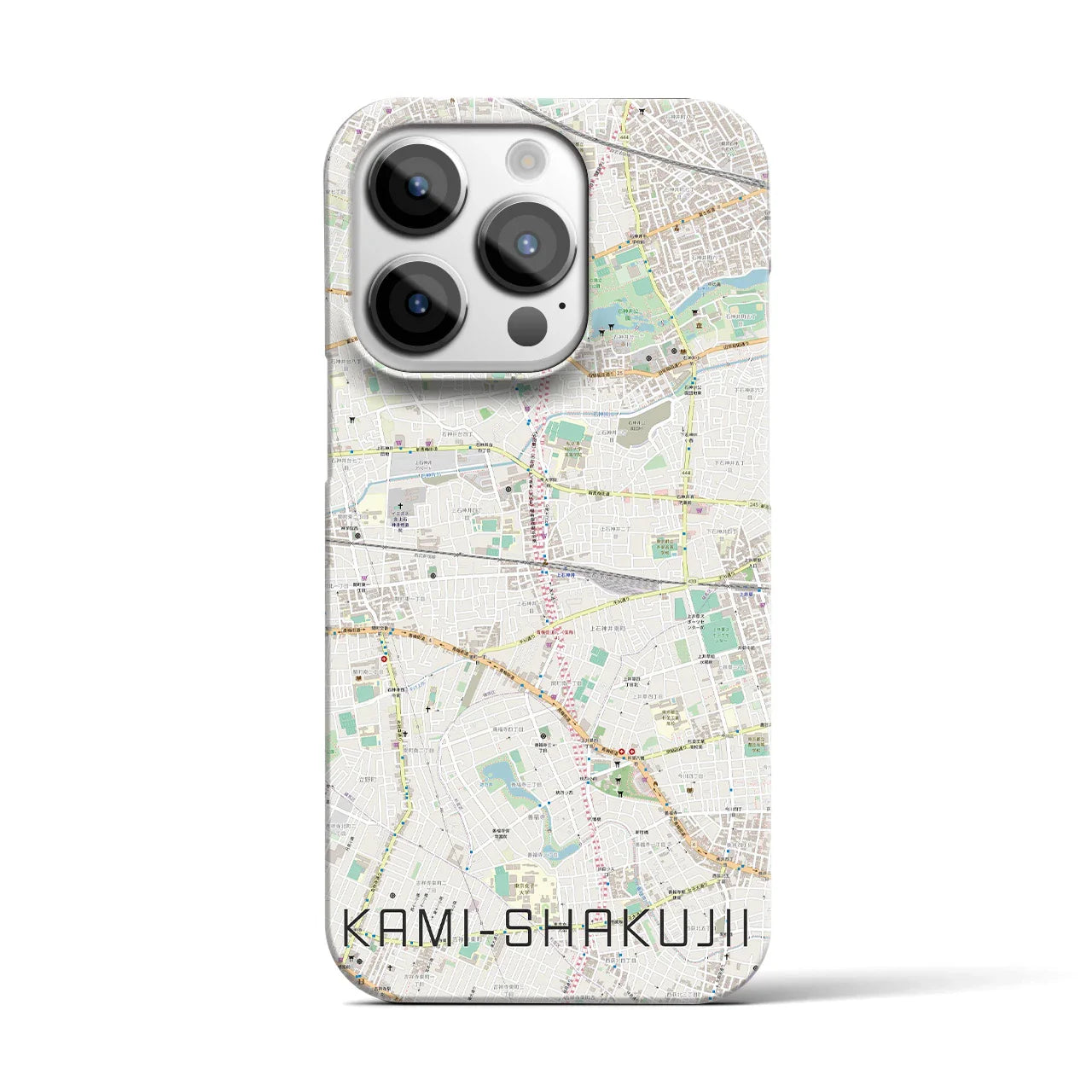 【上石神井(東京都)】地図柄iPhoneケース(バックカバータイプ)