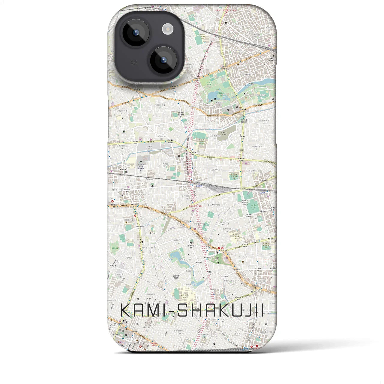 【上石神井(東京都)】地図柄iPhoneケース(バックカバータイプ)