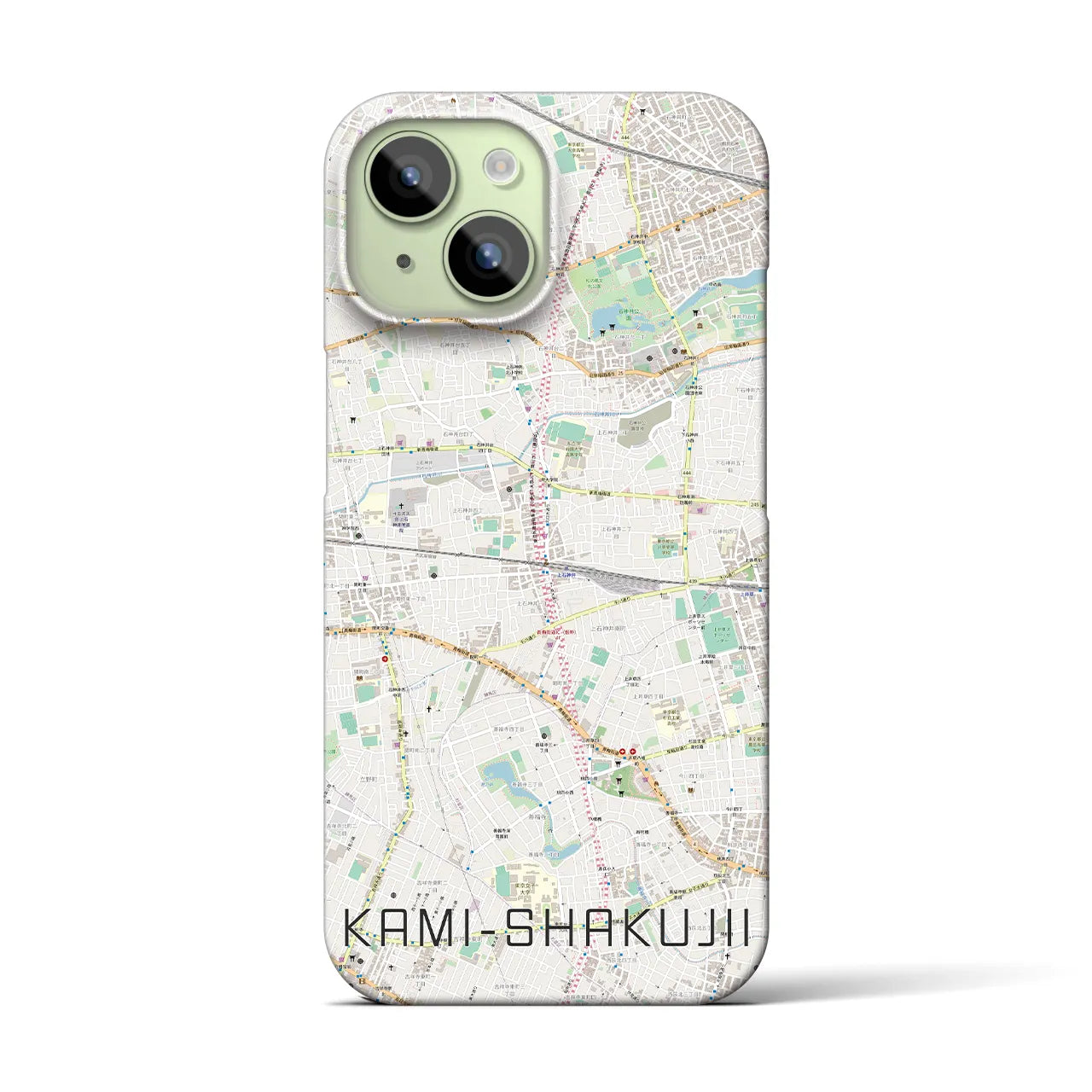 【上石神井(東京都)】地図柄iPhoneケース(バックカバータイプ)