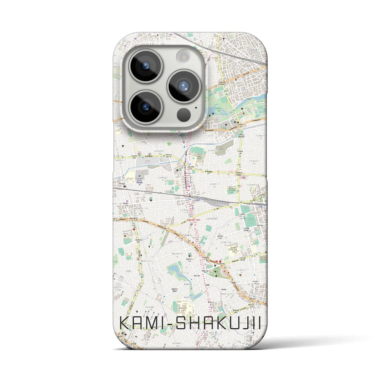 【上石神井(東京都)】地図柄iPhoneケース(バックカバータイプ)