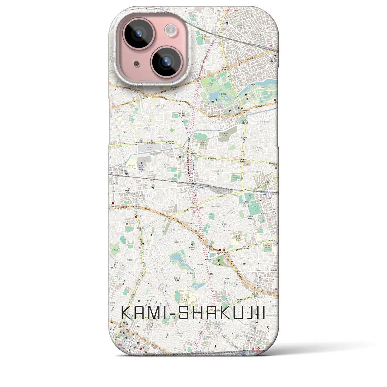 【上石神井(東京都)】地図柄iPhoneケース(バックカバータイプ)