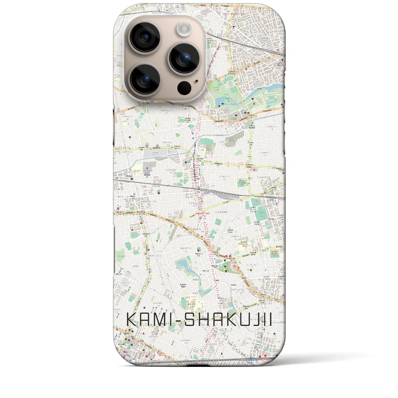 【上石神井(東京都)】地図柄iPhoneケース(バックカバータイプ)