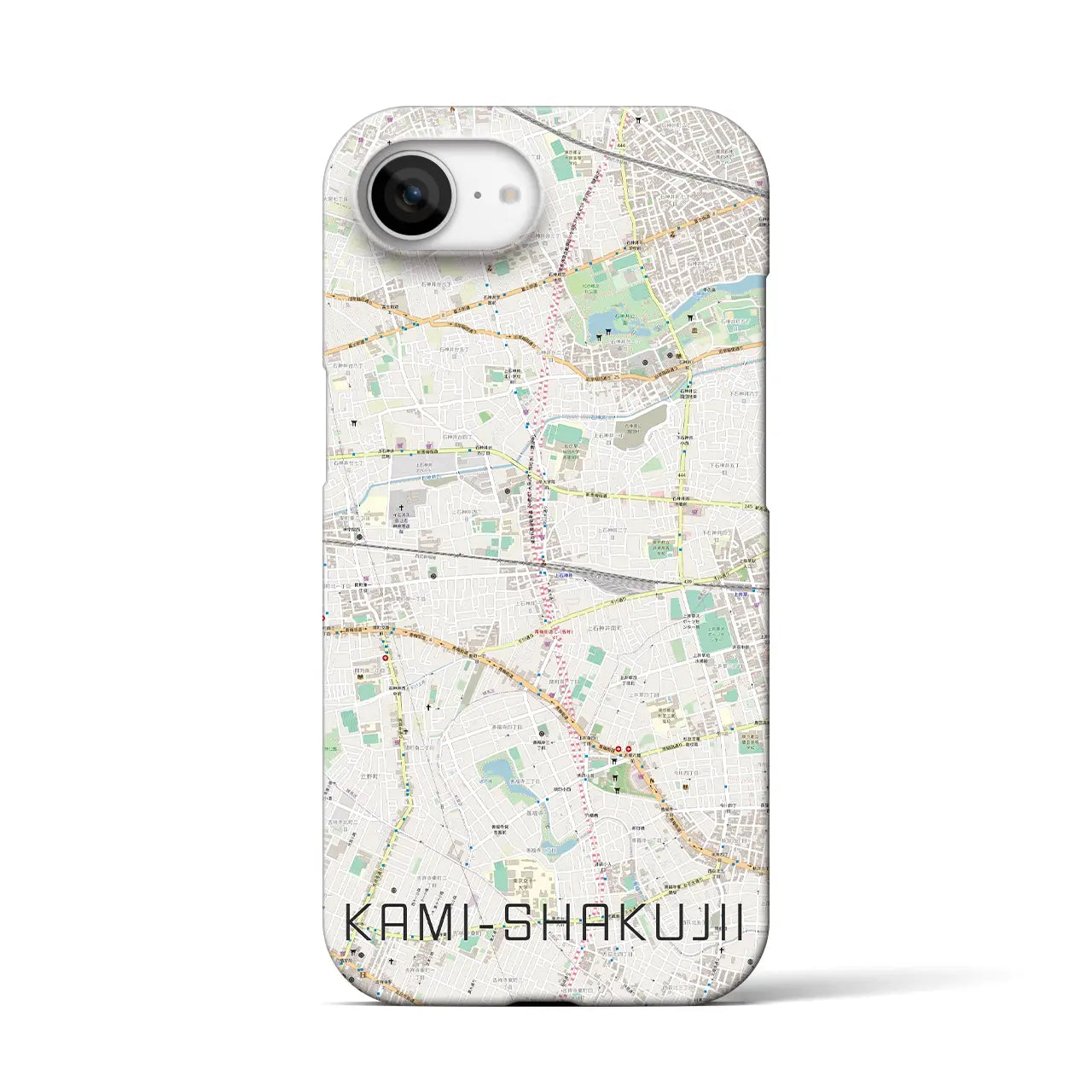 【上石神井(東京都)】地図柄iPhoneケース(バックカバータイプ)