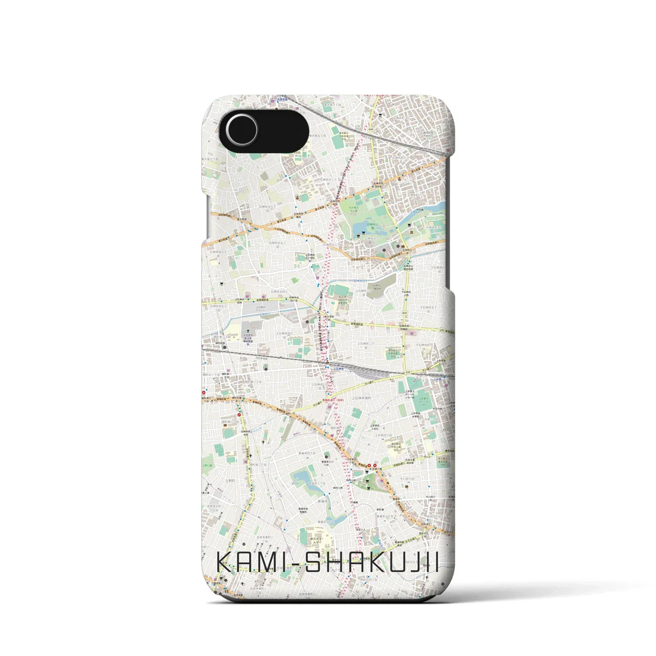【上石神井(東京都)】地図柄iPhoneケース(バックカバータイプ)