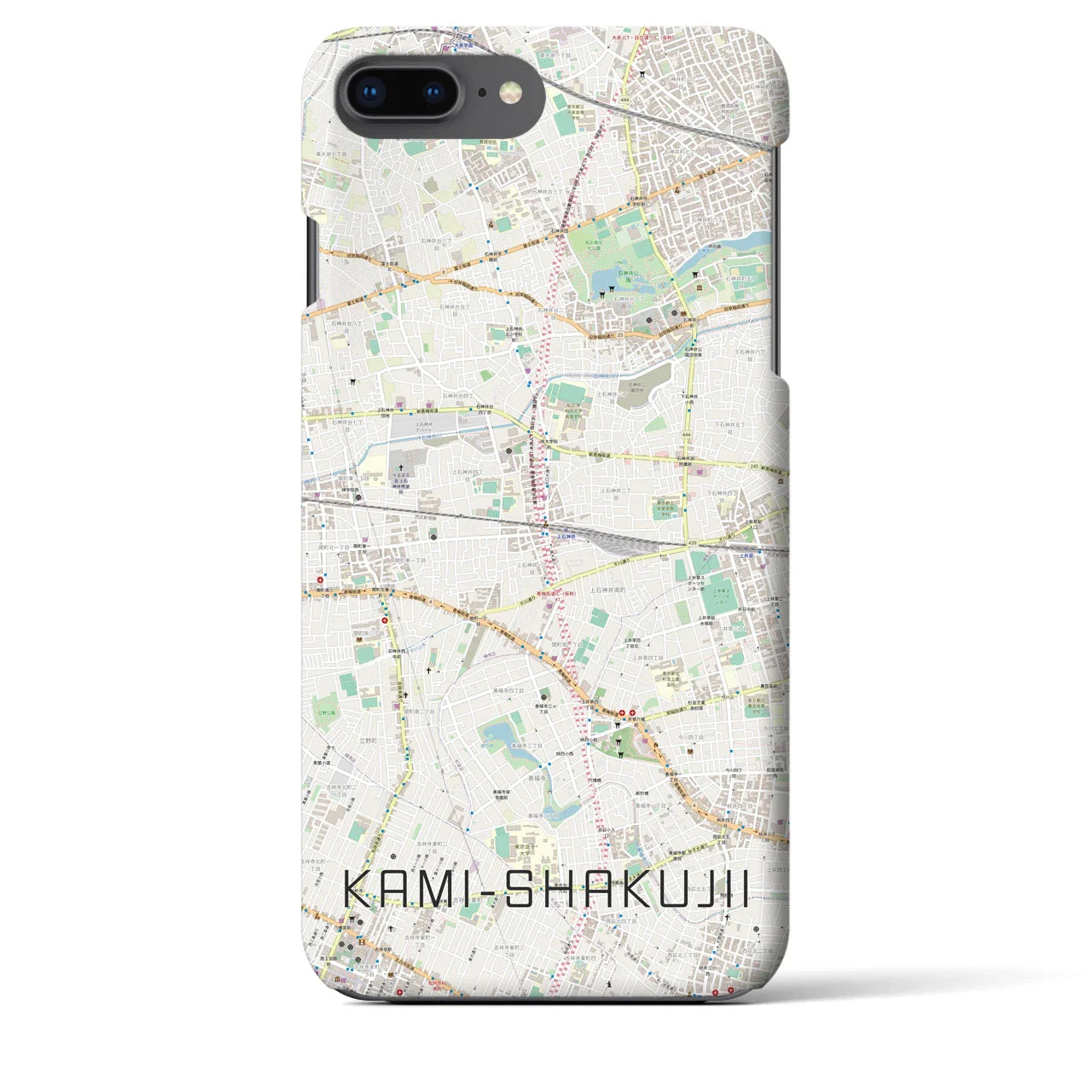 【上石神井(東京都)】地図柄iPhoneケース(バックカバータイプ)