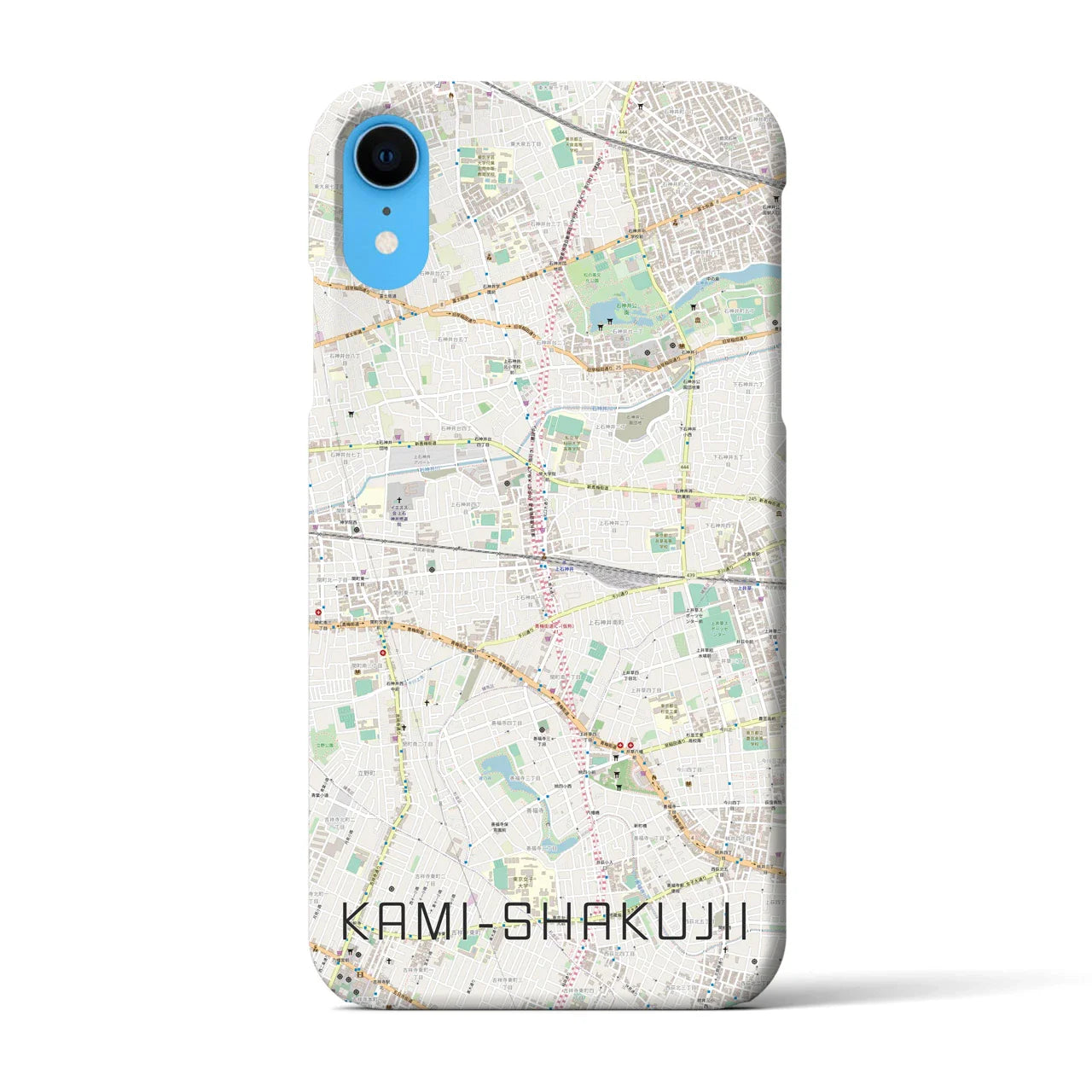 【上石神井(東京都)】地図柄iPhoneケース(バックカバータイプ)