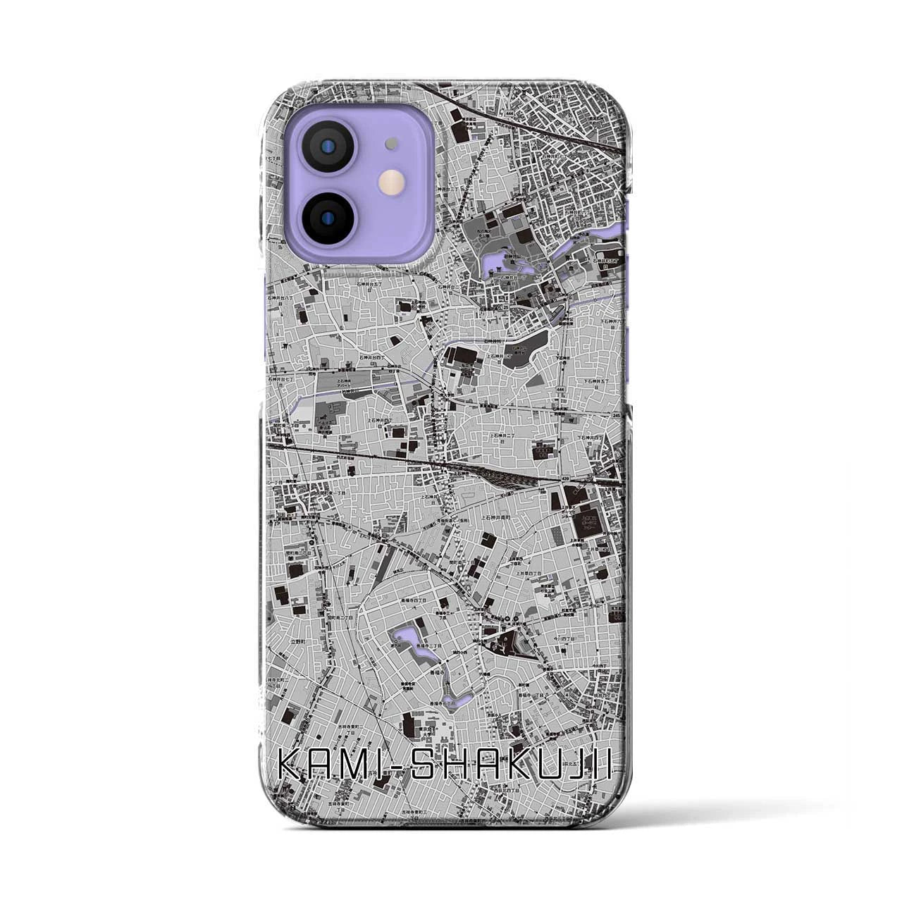 【上石神井(東京都)】地図柄iPhoneケース(クリアタイプ)