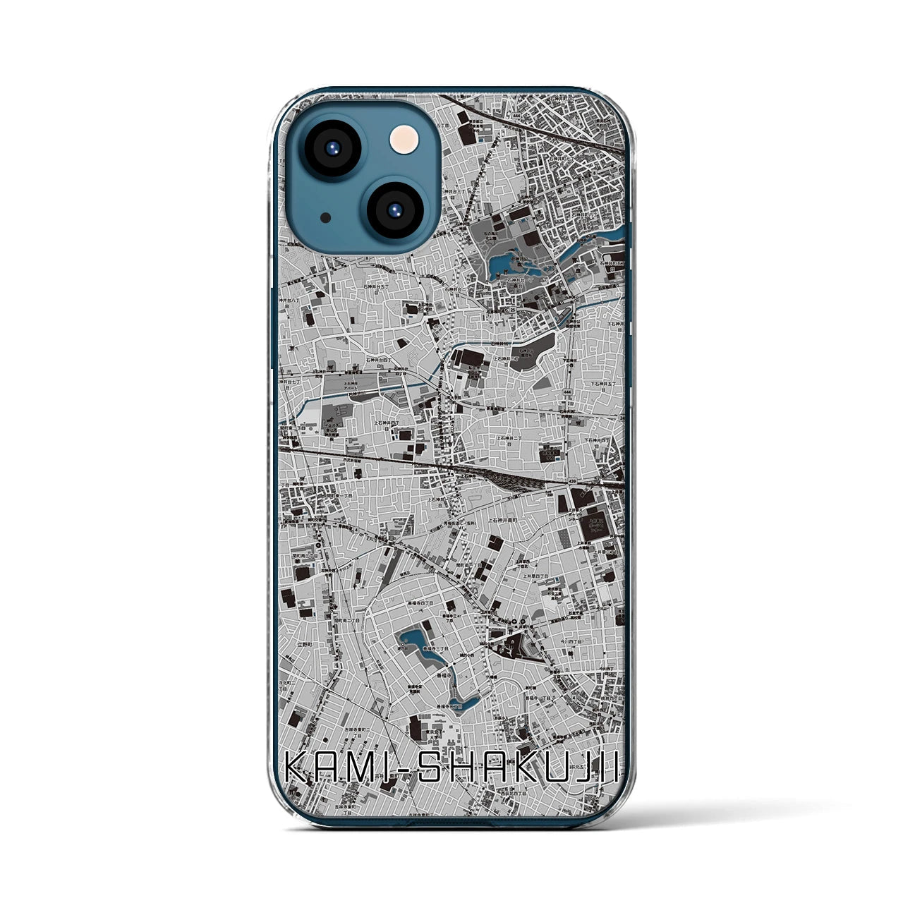 【上石神井(東京都)】地図柄iPhoneケース(クリアタイプ)