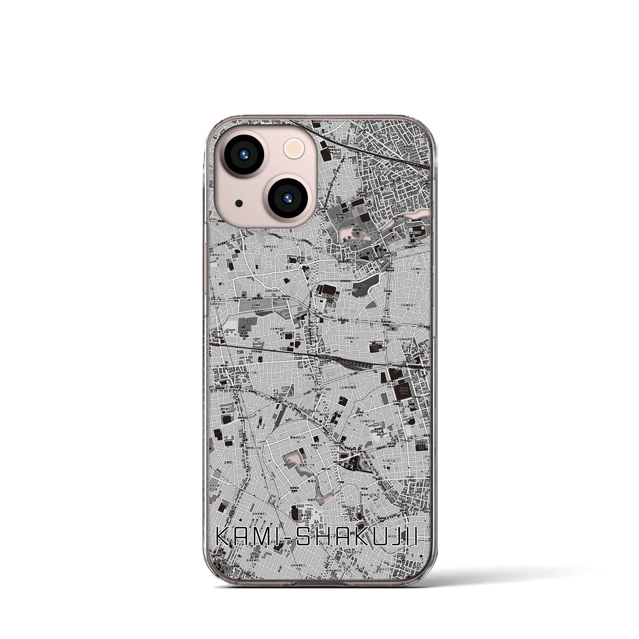 【上石神井(東京都)】地図柄iPhoneケース(クリアタイプ)