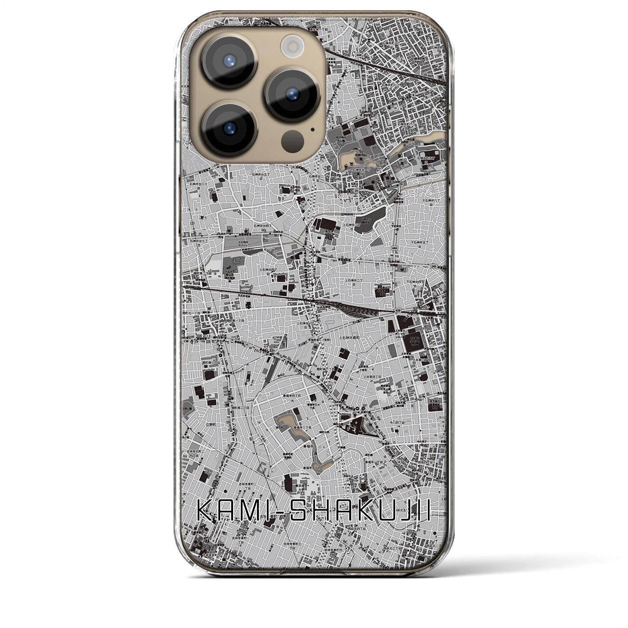 【上石神井(東京都)】地図柄iPhoneケース(クリアタイプ)