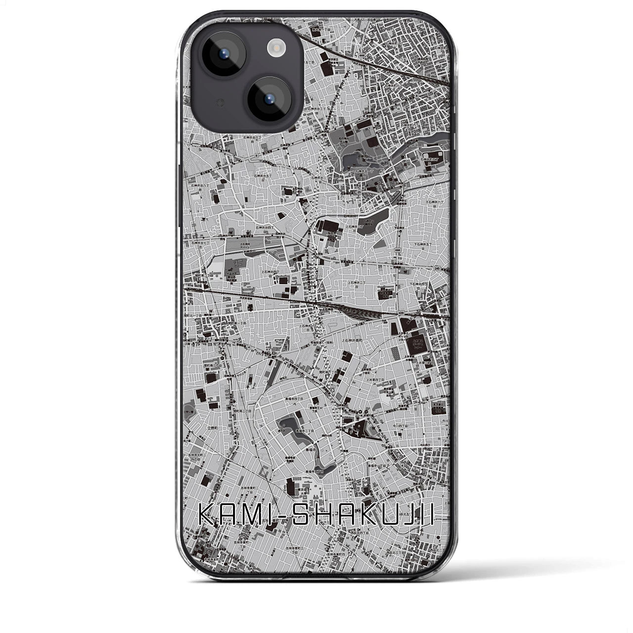 【上石神井(東京都)】地図柄iPhoneケース(クリアタイプ)