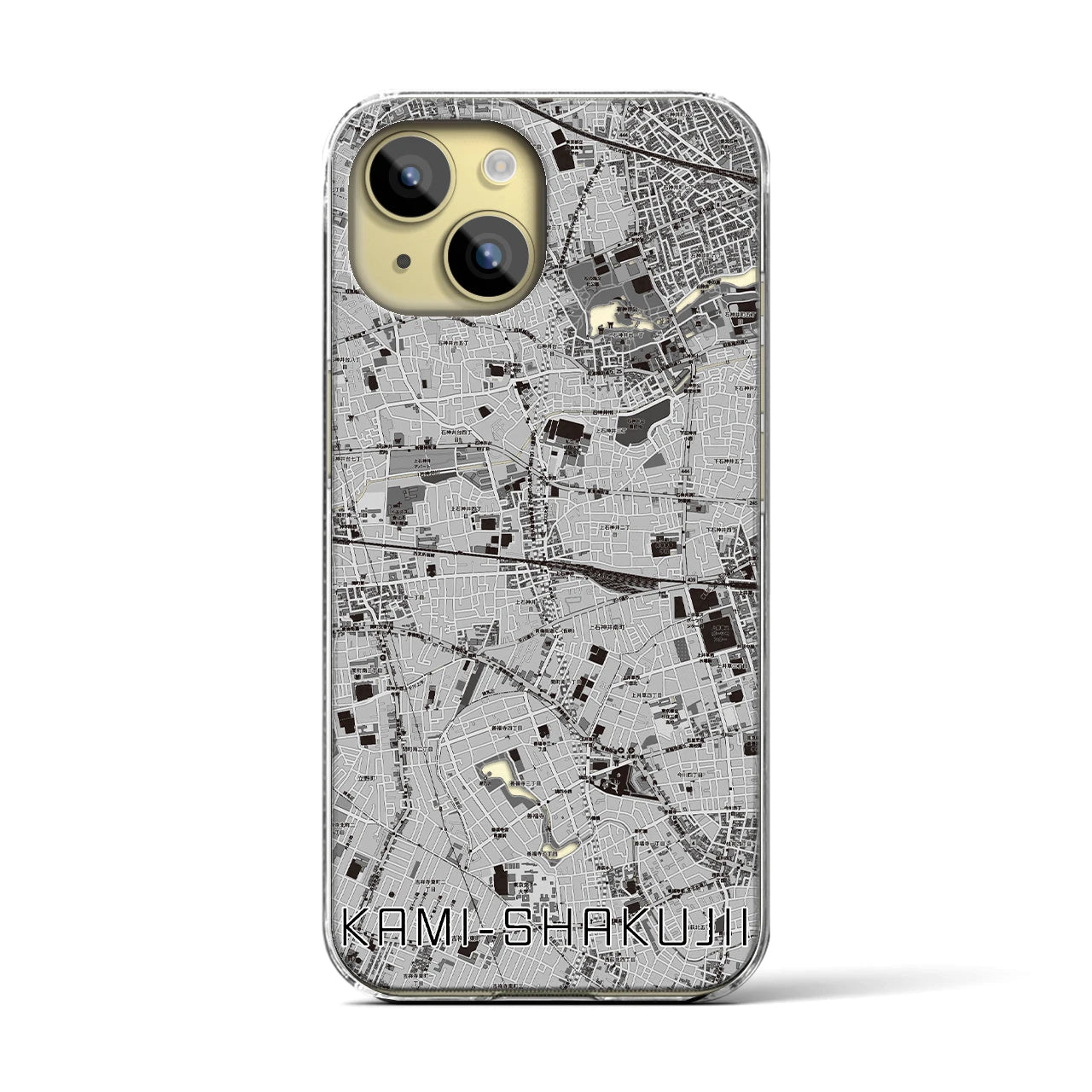 【上石神井(東京都)】地図柄iPhoneケース(クリアタイプ)