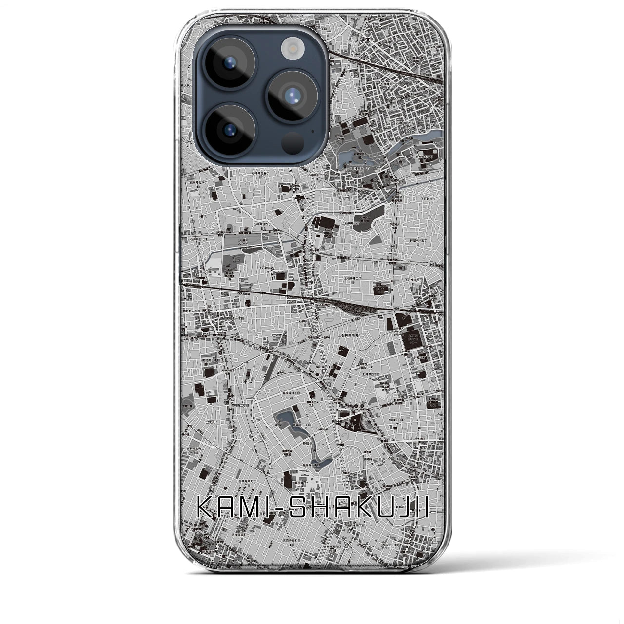 【上石神井(東京都)】地図柄iPhoneケース(クリアタイプ)