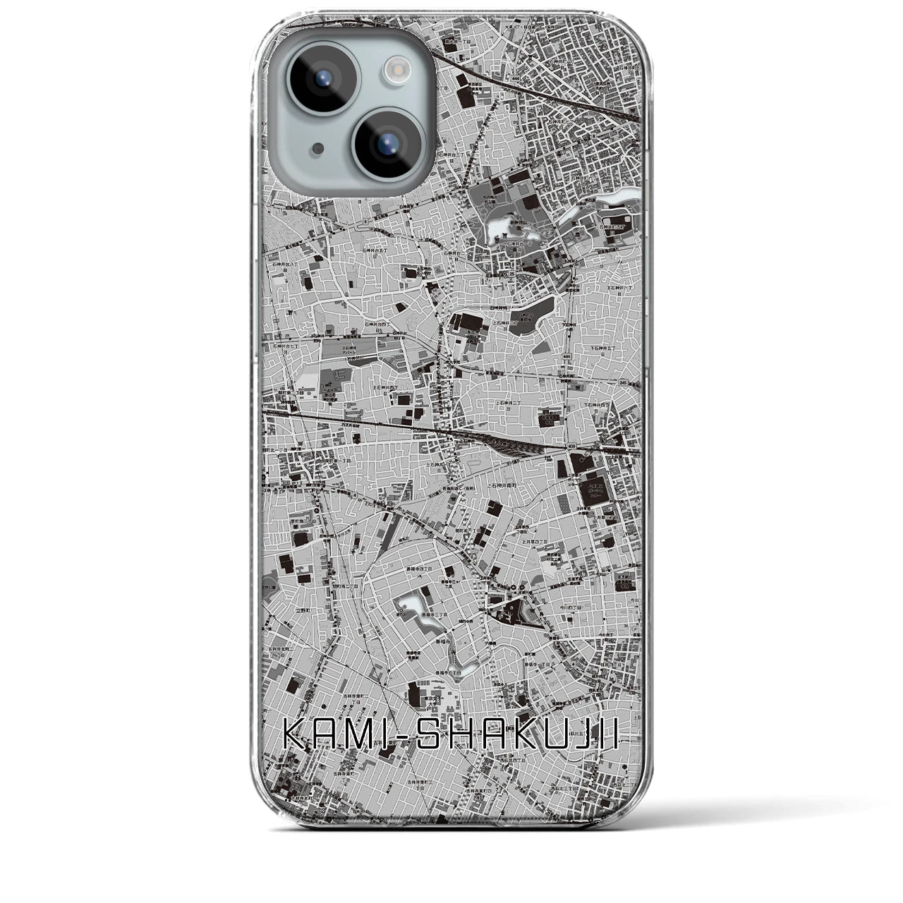 【上石神井(東京都)】地図柄iPhoneケース(クリアタイプ)